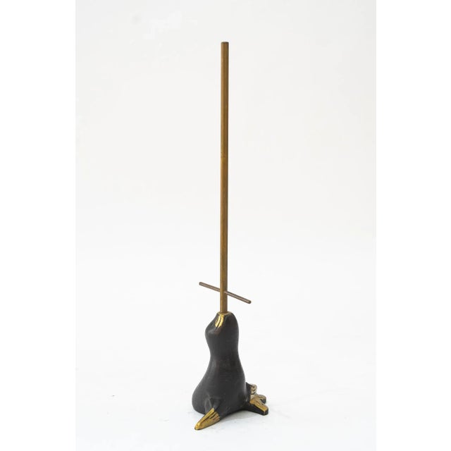 1950s Brass Seal Figurine Pretzel Holder by Walter Bosse for Herta Baller, 1950s For Sale - Image 5 of 6