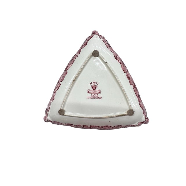 French Country Mason’s Vista England Red Transferware Dragon Head Bowl For Sale - Image 3 of 4