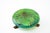 Metal Antique Art Nouveau Bohemian Czech Kralik Green Iridescent Glass Ashtray, 1908 For Sale - Image 7 of 9