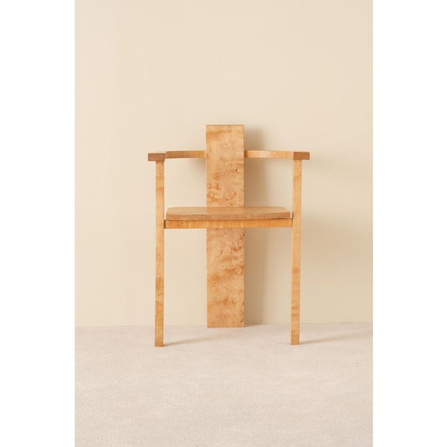 A refined armchair crafted in solid birch, produced in Sweden during the 1990s. The chair reflects the enduring principles...