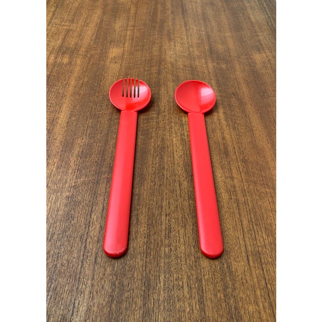 Postmodern Minimalist Swiss Salad Servers, Set of 2, in Very Good conditions. Designed 1970 to 1979