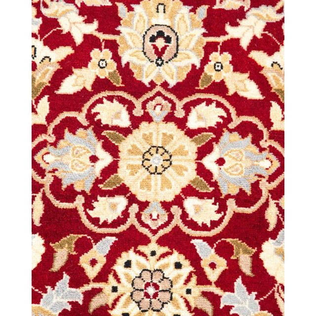 Traditional Mogul, One-of-a-Kind Hand-Knotted Area Rug - Red, 4' 1" x 6' 0" For Sale - Image 3 of 7