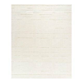 Frank Lloyd Wright Foundation x SURYA Luxuries Handmade Rug Cream 8x10 For Sale