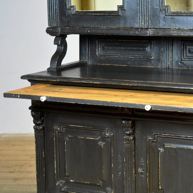 Large Black Pine Cupboard, 1900s For Sale - Image 9 of 18