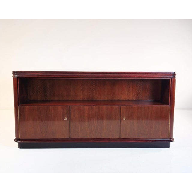 Art Deco Walnut Desk, Belgium, 1920s For Sale - Image 3 of 12