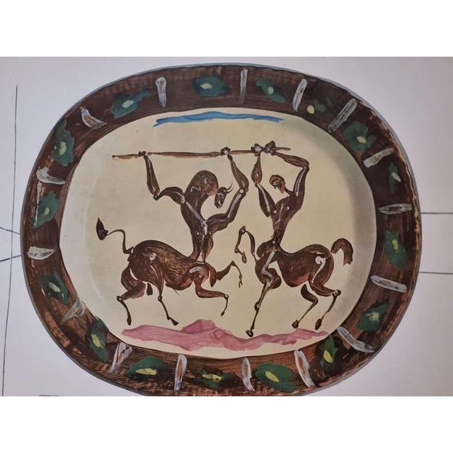 1940s Print Depicting Pablo Picasso Vallauris Plate with Battle of Centaurs from Albert Skira, Mid-20th Century For Sale - Image 5 of 6