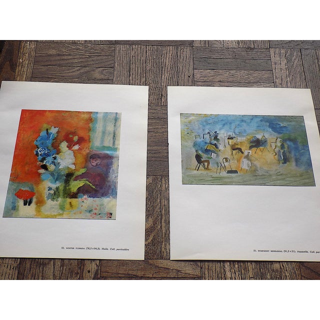 This set of nine (9) vintage lithographs (offset) depict abstract expressionist images by the well listed U.S. artist...