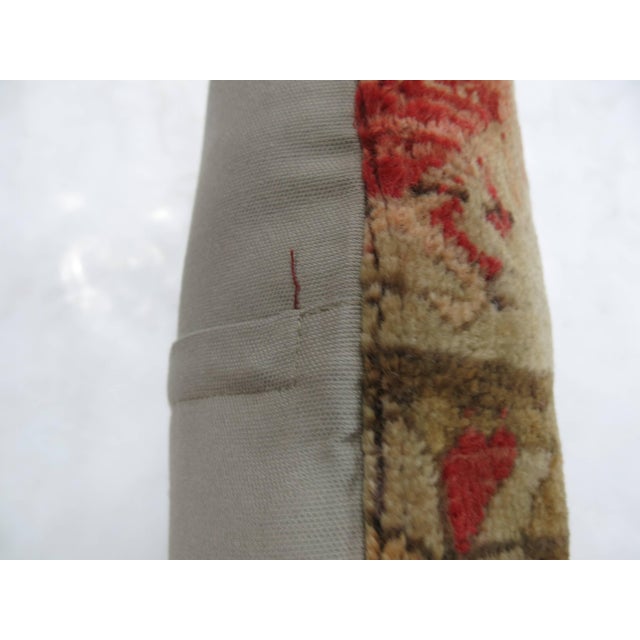 Contemporary Zabihi Collection Red Turkish Sivas Rug Pillow For Sale - Image 3 of 5