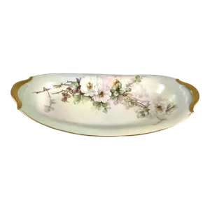 Antique Tressemann & Vogt Limoges Oval Porcelain Platter