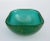 Glass C.1950s Italian Carlo Scarpa for Venini - Square Deep Coved Kelly Green With Gold Dust & Bubble Inclusions Catchall Bowl For Sale - Image 7 of 13