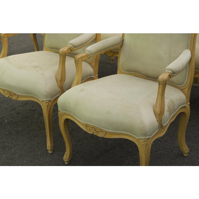 French Rare Set 10 Sally Sirkin Lewis for J. Robert Scott French Louis XV Dining Chairs, Late 20th Century For Sale - Image 3 of 6