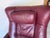 Mid-Century Modern Fjords Hjellegjerde Cranberry Leather Swivel Reclining Lounge Chair With Ottoman For Sale - Image 3 of 12