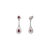 Art Deco Style 2.06Ct Ruby & Diamond Teardrop Dangle Earrings in 18k White Gold- 2 Pieces For Sale In New York - Image 6 of 12