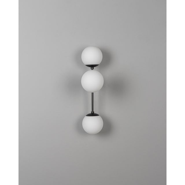 White Armstrong Triple Sconce For Sale - Image 8 of 12