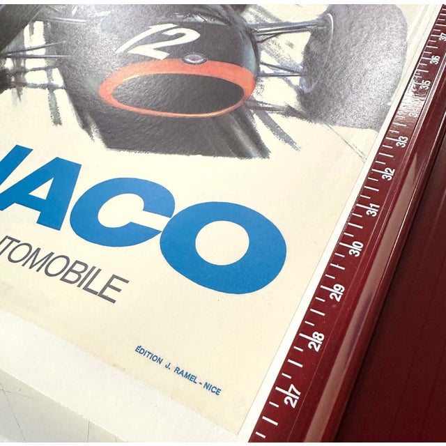 1960s Monaco Grand Prix 1967 Michael Turner Vintage French Automobile Racing Poster For Sale - Image 5 of 6