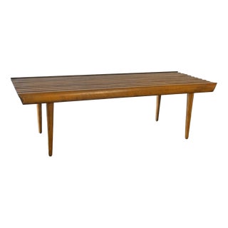 Slatted Teak Coffee Table by George Nelson For Sale