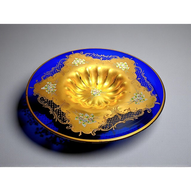 Metal Murano Glass Centerpiece with Tre Fuochi from Manifattura di Murano, 1960s For Sale - Image 7 of 8