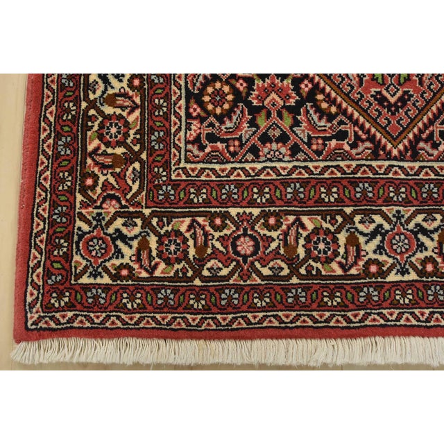 Fine Bidjar Rug 2’10” X 4’8” Red Wool Vintage Traditional Hand-Knotted Carpet For Sale - Image 9 of 12