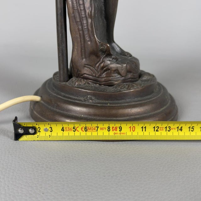 Table Lamp in Bronze by Farlel Moreau Liberty, 1950 For Sale - Image 15 of 17