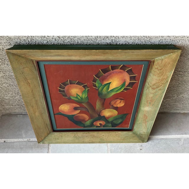Georgia O'Keeffe Mid 20th-Century Framed Oil on Board Stylized Botanical Painting For Sale - Image 4 of 18