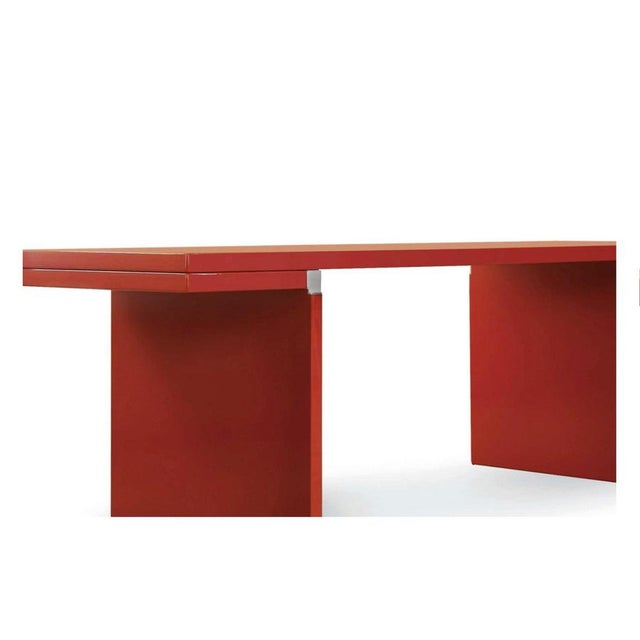 Orseolo Table in Lacquered MDF and Aluminum by Carlo Scarpa for Cassina, Italy For Sale - Image 3 of 8