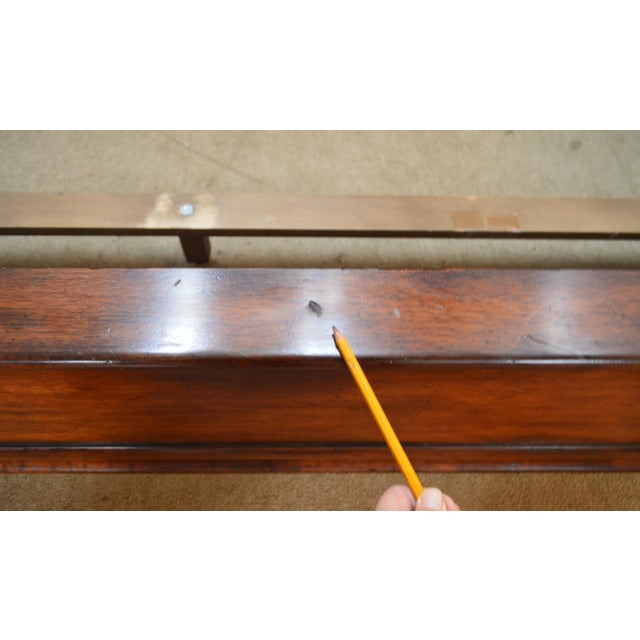 Henredon Leather Sleigh King Bed For Sale In Philadelphia - Image 6 of 16