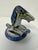 Royal Blue 20th Century Scandinavian Style Pottery Vessel (Still Bank) With Horse Head For Sale - Image 8 of 12