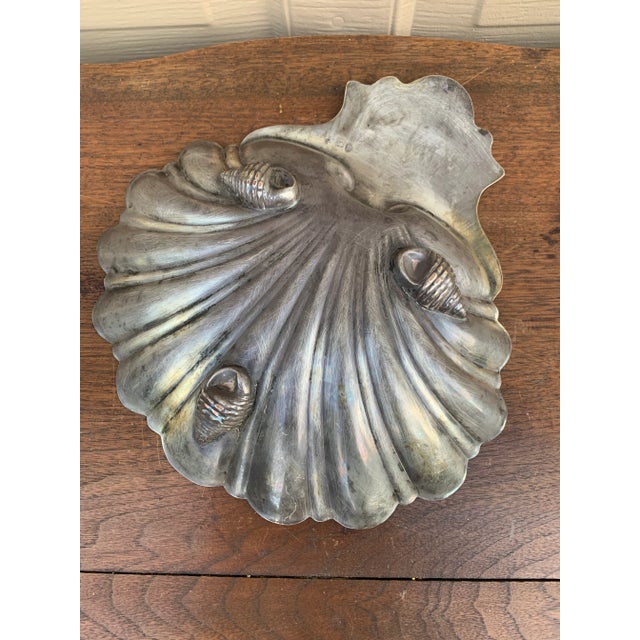 19th-Century English Regency Silver-Plate Clam Shell Serving Dish For Sale - Image 9 of 11