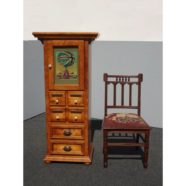 Vintage French Country Storage 4 Drawers & W Shelves