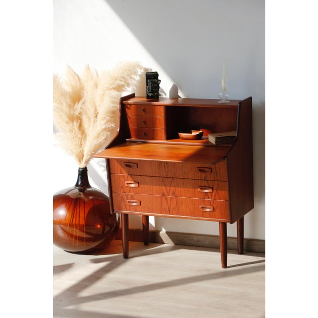 Vintage Danish Teak Secretary, 1960s For Sale - Image 4 of 18