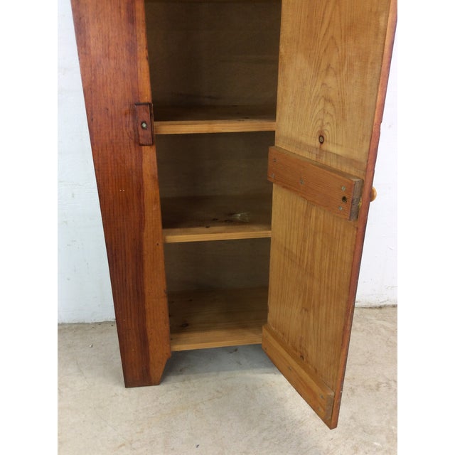 Antique American Pine Cabinet With 4 Shelves For Sale - Image 12 of 12