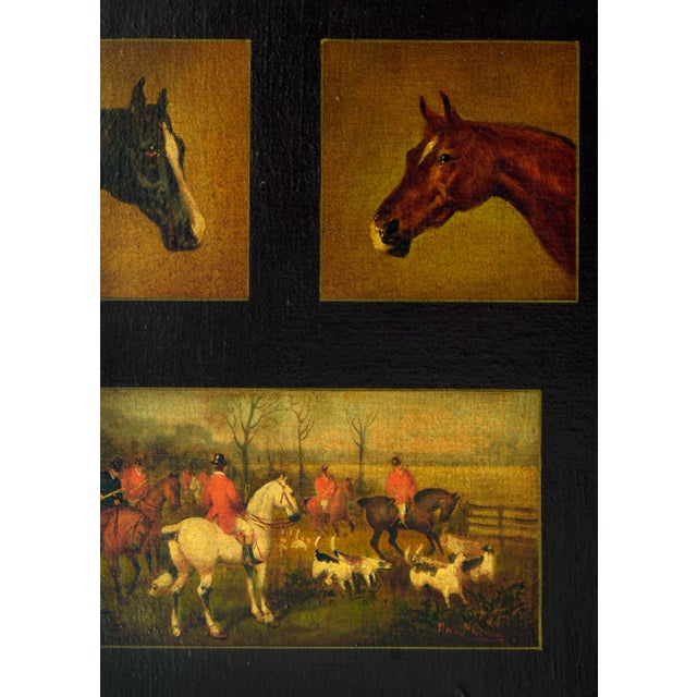 Mark Majer, Mark Majer, Horses with Hunting Scene, Oil on Canvas, 1990s, 1990, Oil on Canvas For Sale - Image 3 of 8