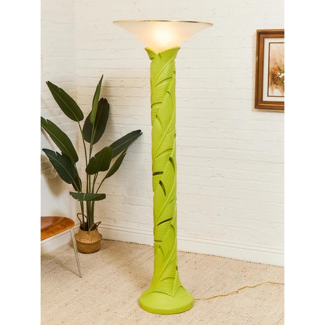 Mid 20th Century Chartreuse Green Post Modern Floor Lamp For Sale - Image 4 of 8