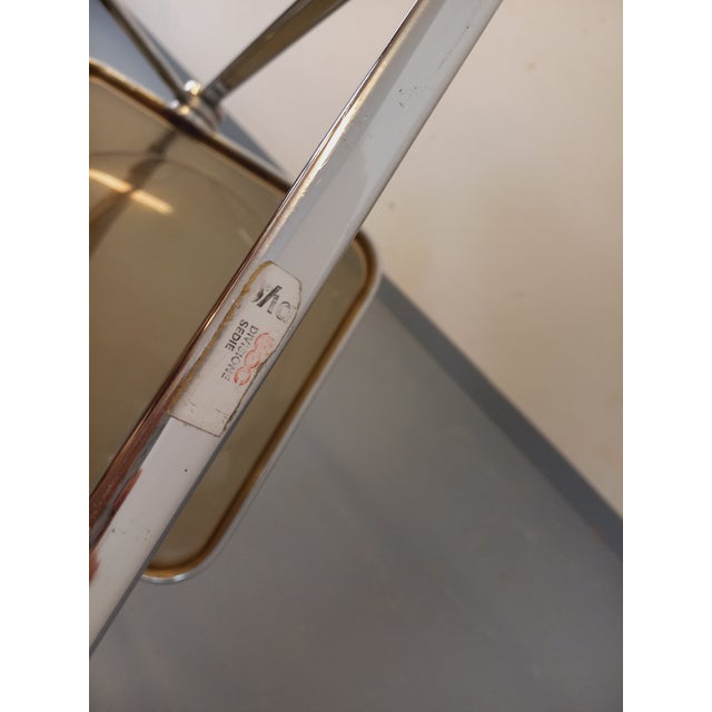Vintage Plia Folding Chair in Chrome and Smoked Acrylic Glass by Giancarlo Piretti for Castelli, 1970s For Sale - Image 10 of 15