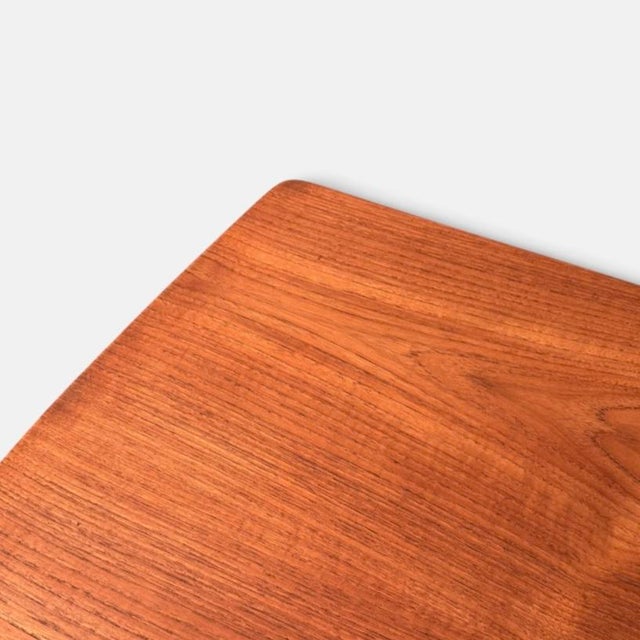 Brown Small Danish Teak Writing Desk, 1960s For Sale - Image 8 of 12
