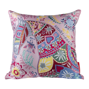 Hermes en Attendant Ulysse Vintage Silk Scarf Pillow