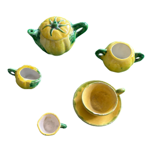 Vintage Child's Pumpkin Squash Tea Set - Set of 6