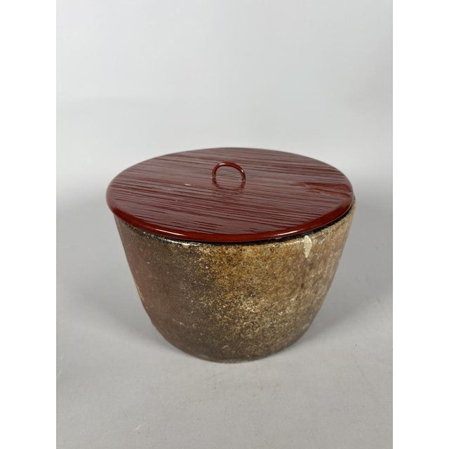 Japanese Stoneware and Lacquer Water Container, 1700 For Sale - Image 3 of 8