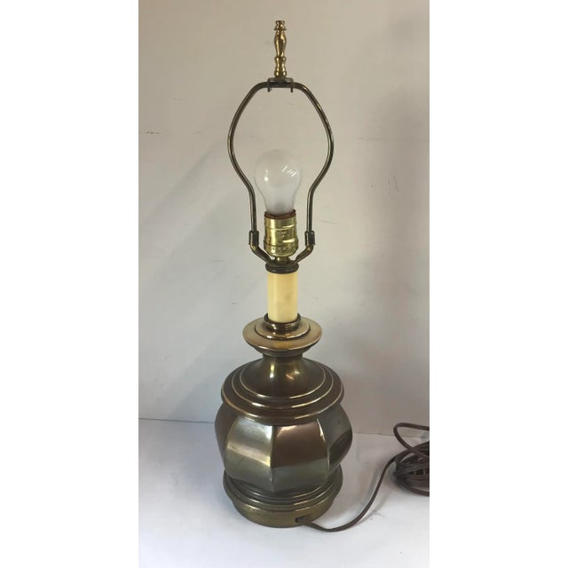 Mid 20th Century Vintage Tell City Brass Table Lamp For Sale - Image 5 of 9