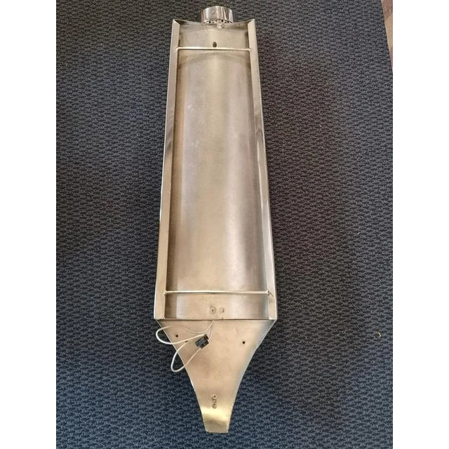 Industrial Large Art Deco Modernist Chrome-Plated Wall Lights, Set of 2 For Sale - Image 3 of 6