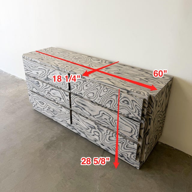 Vintage 1980s Postmodern Memphis Style Dresser in Graphic Veneer For Sale - Image 10 of 10