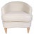 Norwalk Ivory Lounge Chair With Light Oak Legs For Sale