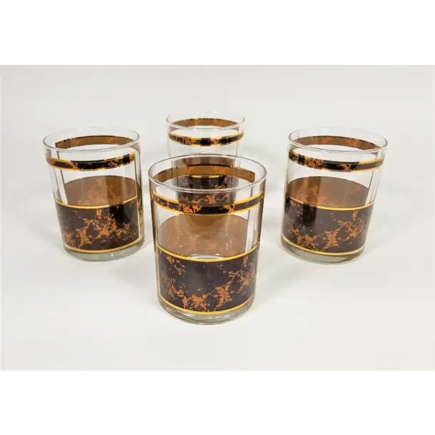 Georges Briard Glassware Barware Double Old Fashioned Set of 4 For Sale - Image 13 of 13