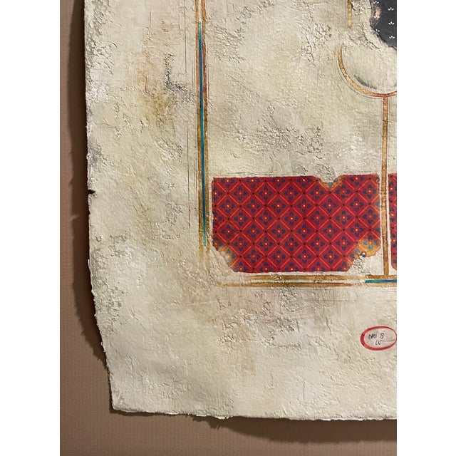 1997 John Wyandt Lamp Flower Mixed Media For Sale - Image 6 of 9