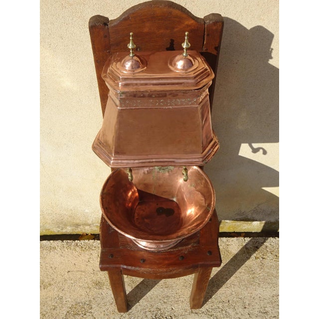 Antique Copper Fountain on Oak Base For Sale - Image 3 of 18