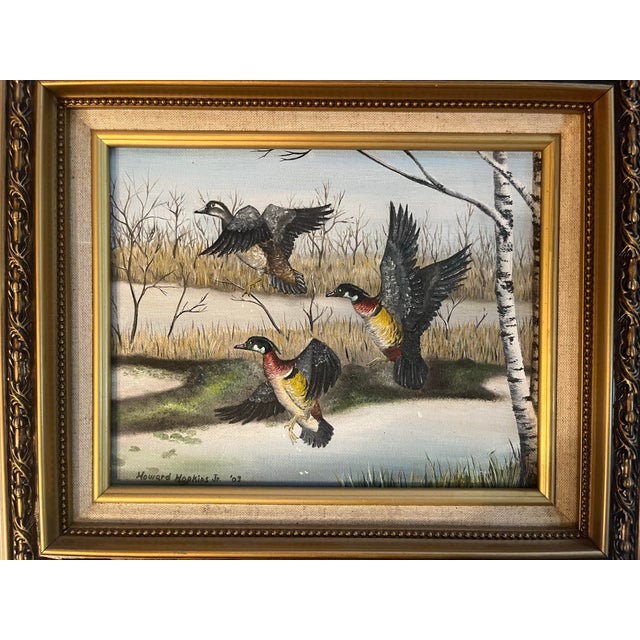2000 - 2009 Howard Hopkins Jr 2003 Acrylic on Board Birds Paintings - Set of 2 For Sale - Image 5 of 7