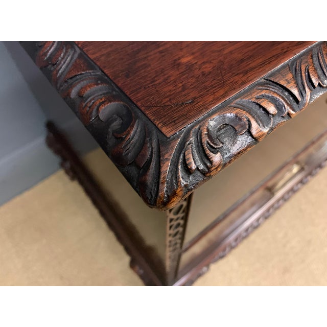 Large Antique Chippendale Style Chest in Mahogany, 1890 For Sale - Image 9 of 17