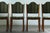 Vintage Baroque Slim Oak Dining Chairs with Upholstered Backs, 1960s, Set of 4 For Sale - Image 13 of 18