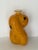 Abstract Late 20th Century Joan Miró Style Sculptural Yellow Hand Painted Art Glass Vase For Sale - Image 3 of 7