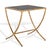 Debbie Square Metal Accent Table in Brass with Black Marble Top For Sale In Philadelphia - Image 6 of 8